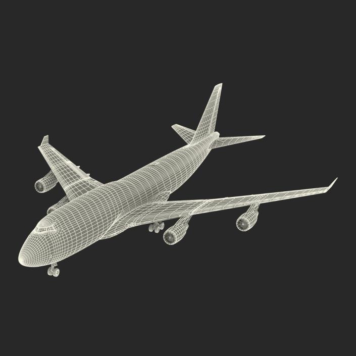 Boeing 747-400ER British Airways Rigged 3D model