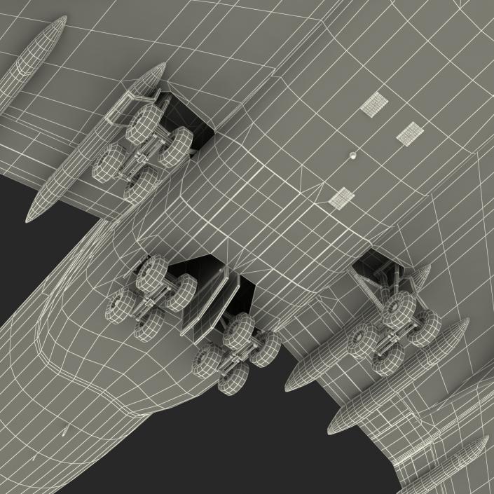 Boeing 747-400ER British Airways Rigged 3D model