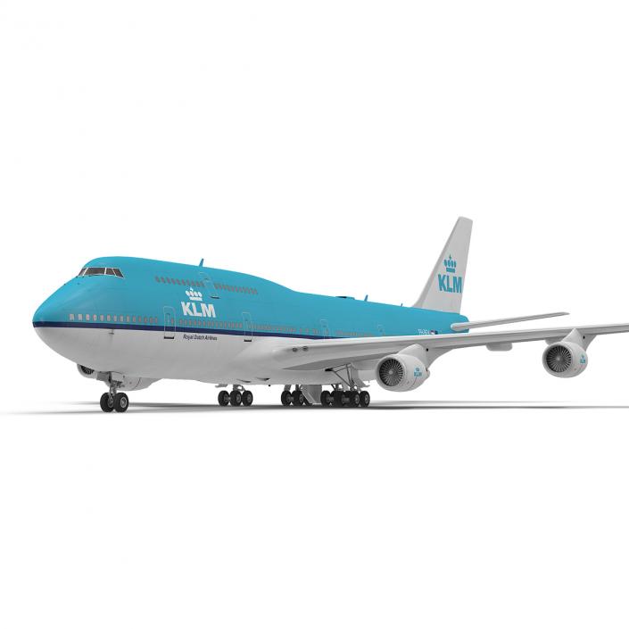 3D model Boeing 747-400ER KLM