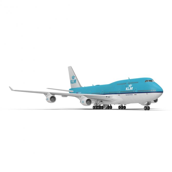 3D model Boeing 747-400ER KLM