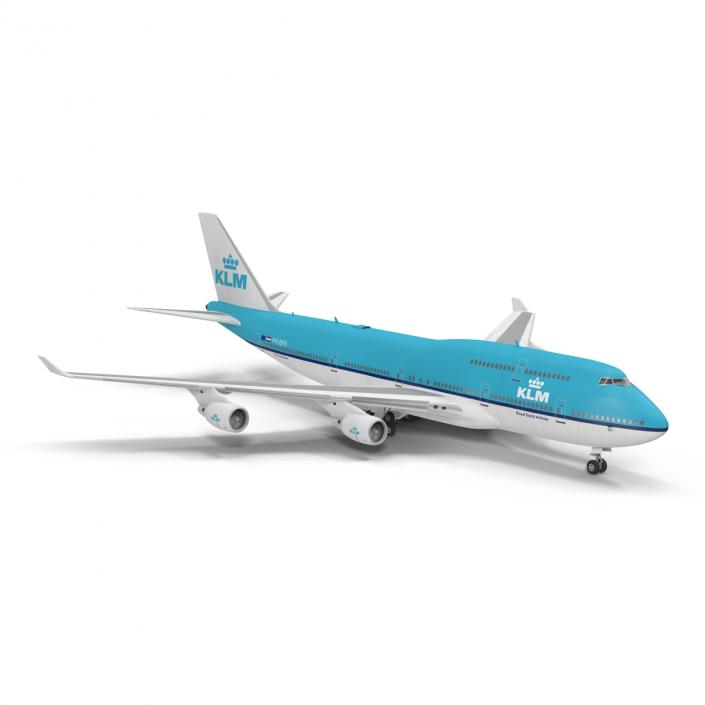 3D model Boeing 747-400ER KLM