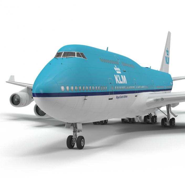 3D model Boeing 747-400ER KLM