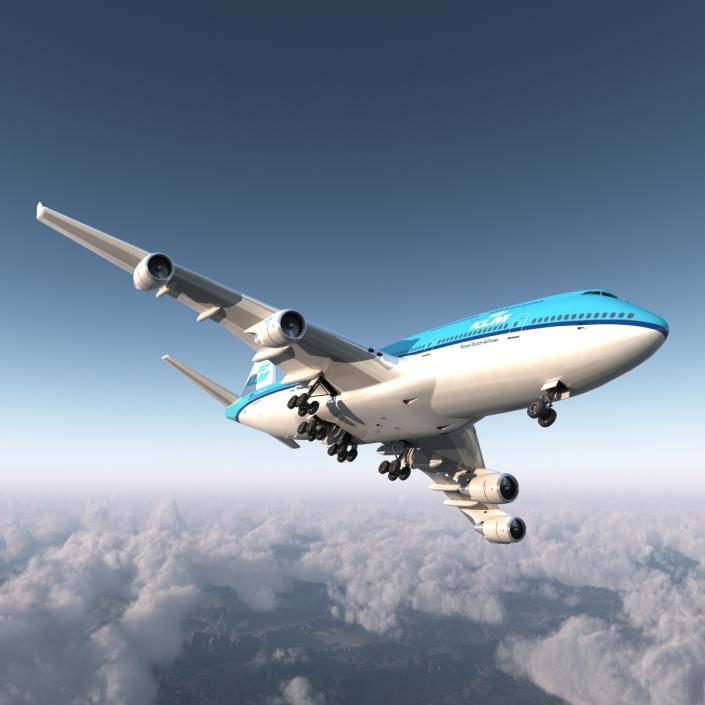 3D model Boeing 747-400ER KLM