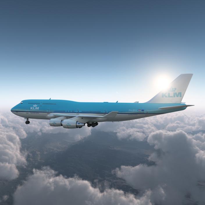 3D model Boeing 747-400ER KLM