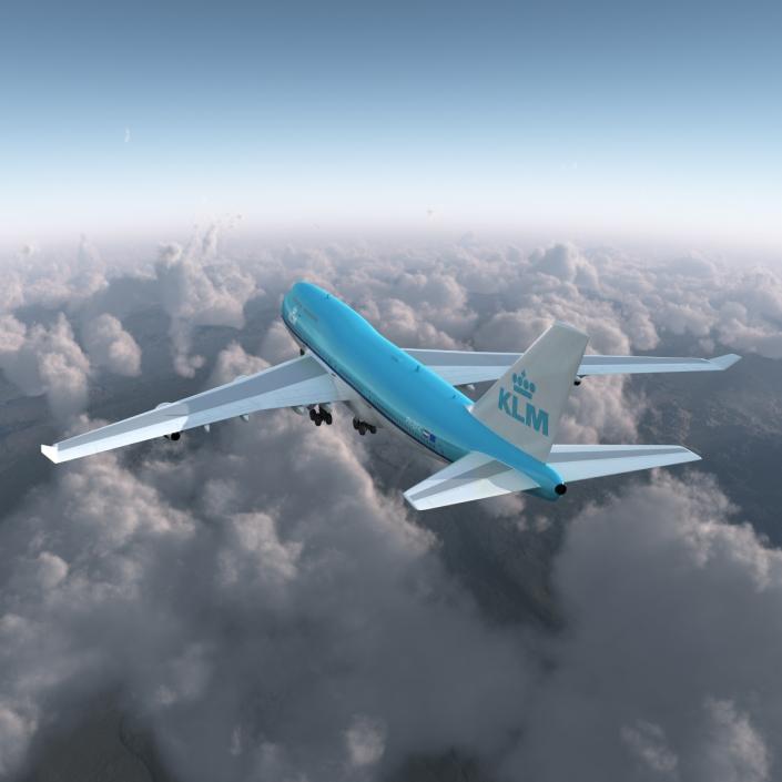 3D model Boeing 747-400ER KLM