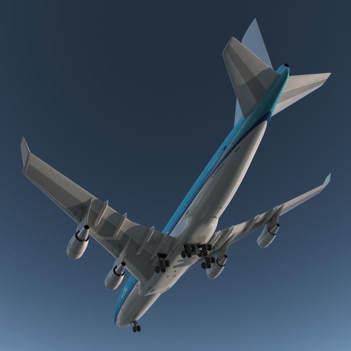 3D model Boeing 747-400ER KLM