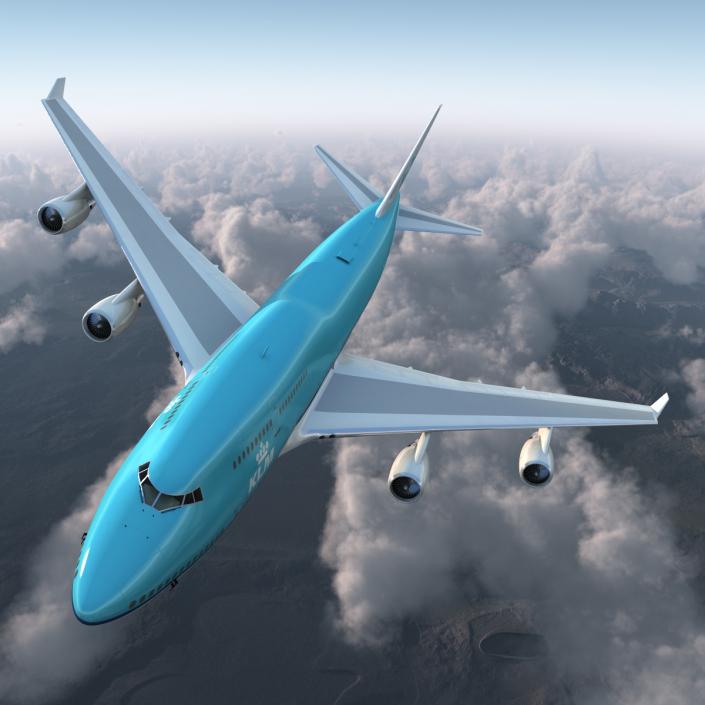 3D model Boeing 747-400ER KLM