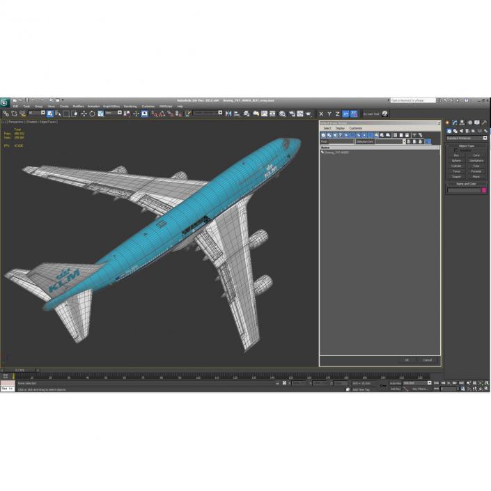 3D model Boeing 747-400ER KLM