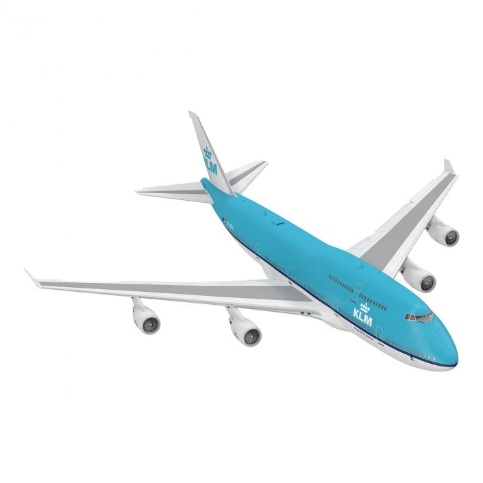 Boeing 747-400ER KLM Rigged 3D