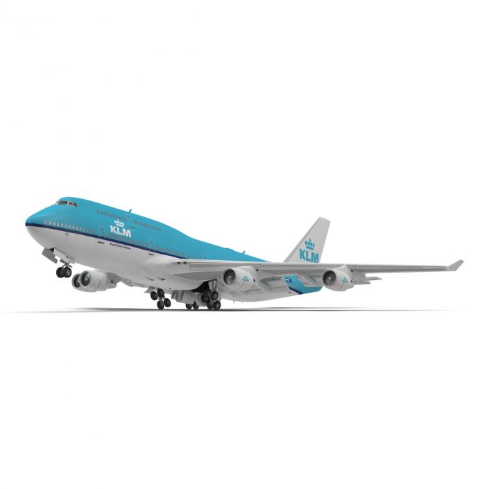 Boeing 747-400ER KLM Rigged 3D