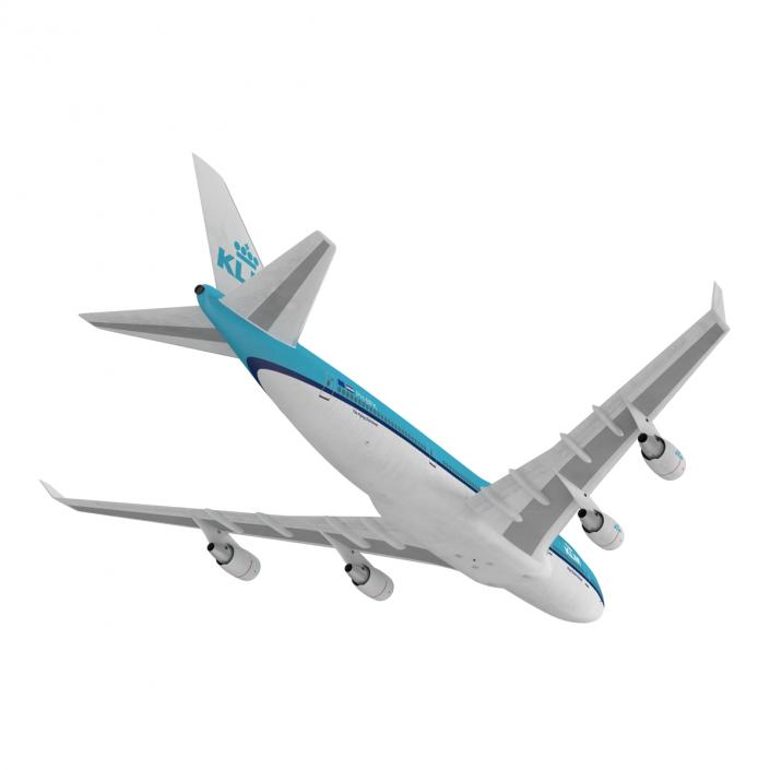 Boeing 747-400ER KLM Rigged 3D