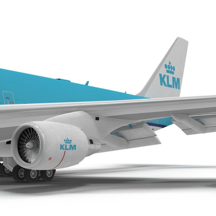 Boeing 747-400ER KLM Rigged 3D