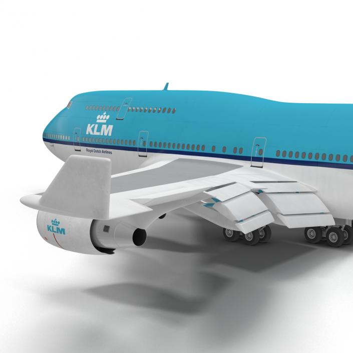 Boeing 747-400ER KLM Rigged 3D