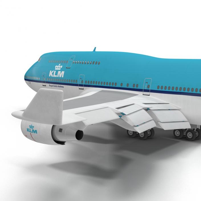 Boeing 747-400ER KLM Rigged 3D