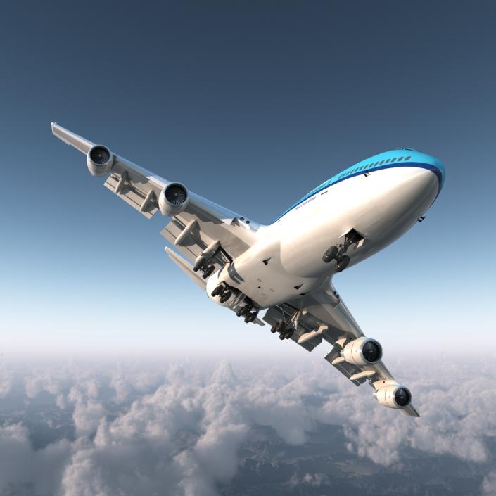 Boeing 747-400ER KLM Rigged 3D