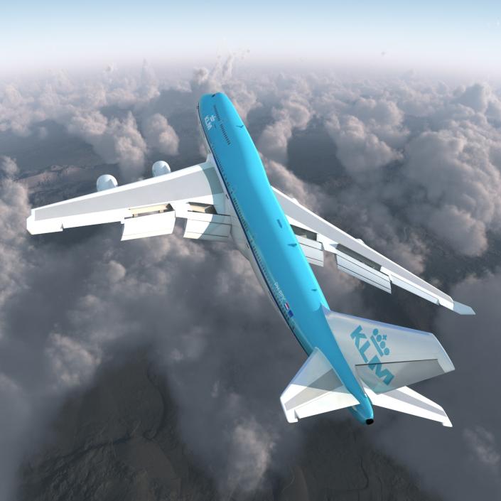 Boeing 747-400ER KLM Rigged 3D