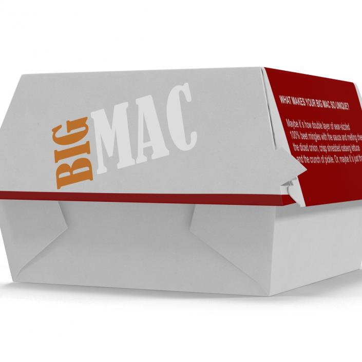 3D Burger Box Big Mac model