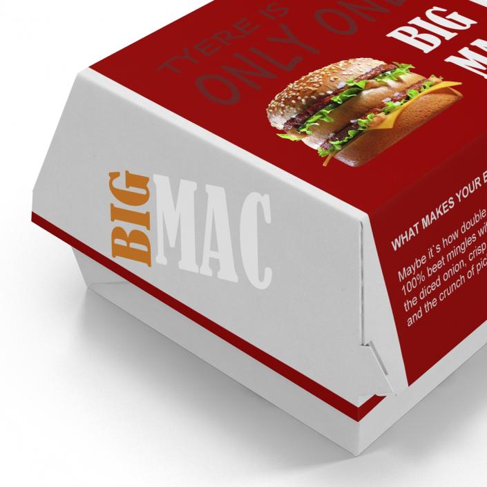 3D Burger Box Big Mac model