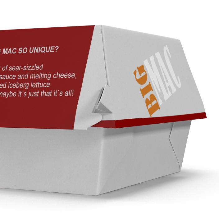 3D Burger Box Big Mac model