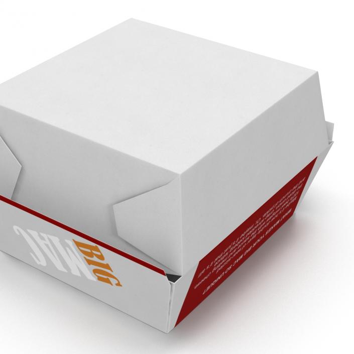 3D Burger Box Big Mac model