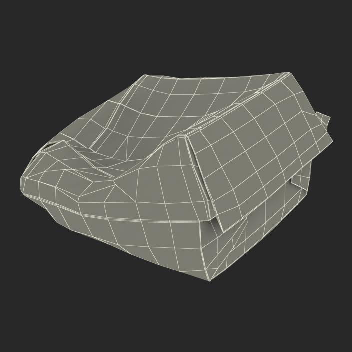 Crumpled Burger Box Big Mac 3D