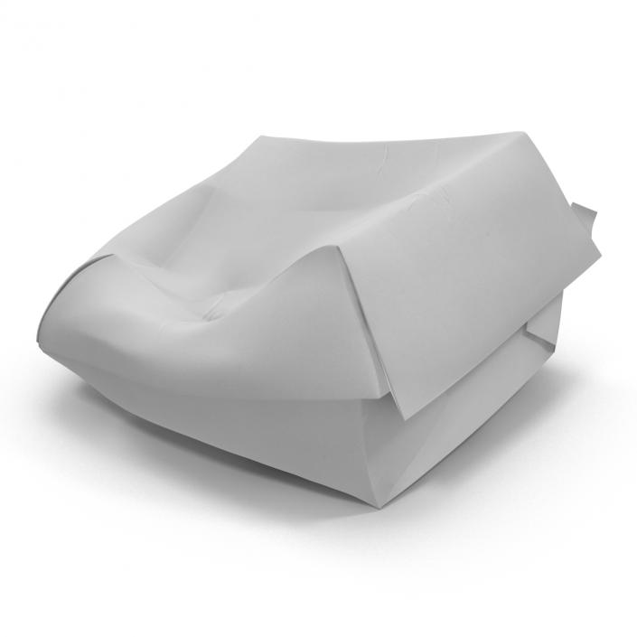 Crumpled Burger Box Generic 3D