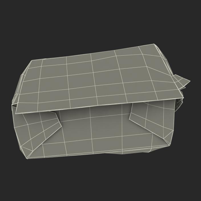 Crumpled Burger Box Generic 3D