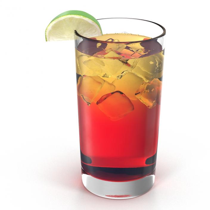 Glass of Punch with Lime 3D model