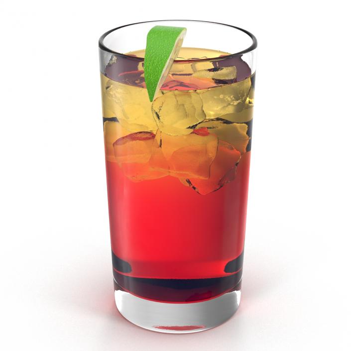 Glass of Punch with Lime 3D model