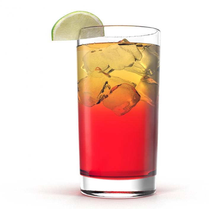 Glass of Punch with Lime 3D model