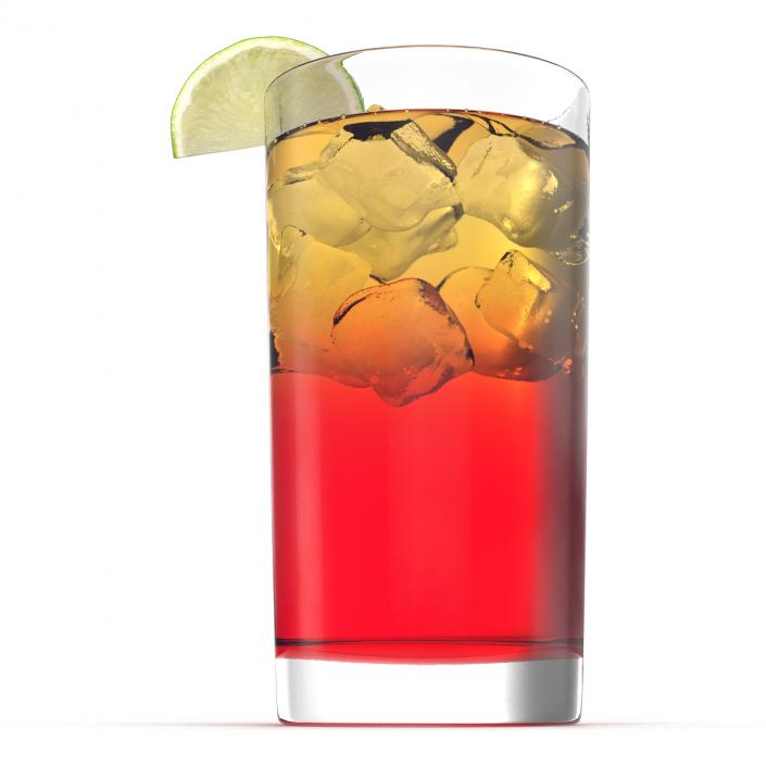 Glass of Punch with Lime 3D model