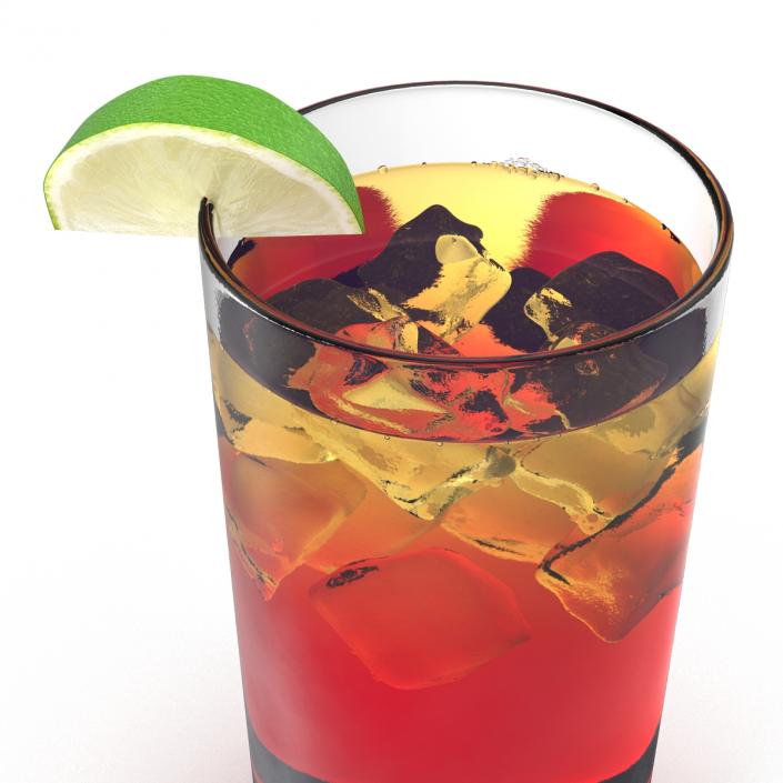 Glass of Punch with Lime 3D model