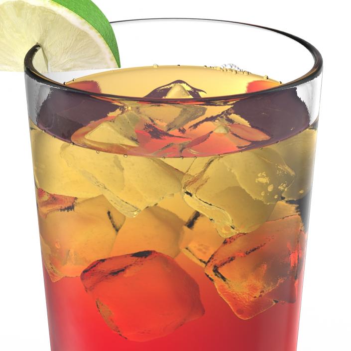 Glass of Punch with Lime 3D model