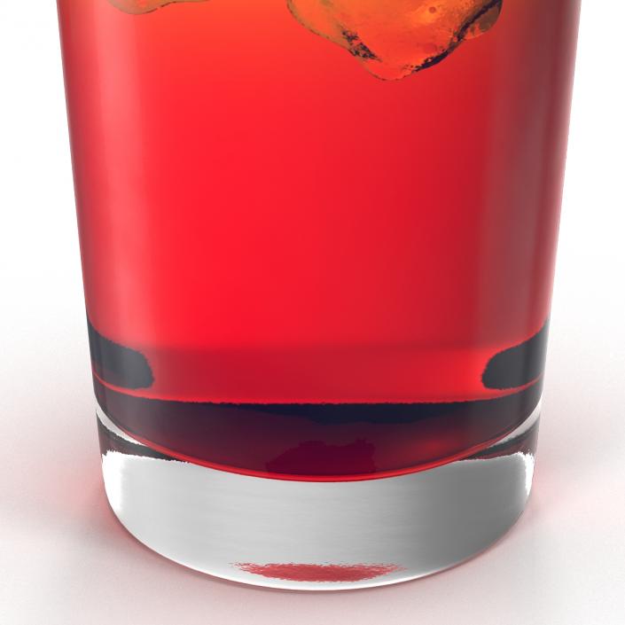 Glass of Punch with Lime 3D model