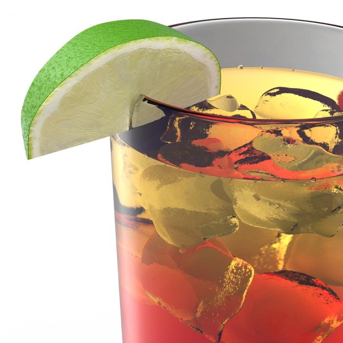 Glass of Punch with Lime 3D model