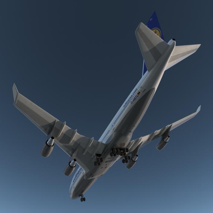 3D Boeing 747-400ER Lufthansa