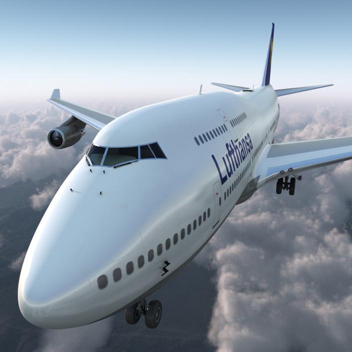 3D Boeing 747-400ER Lufthansa