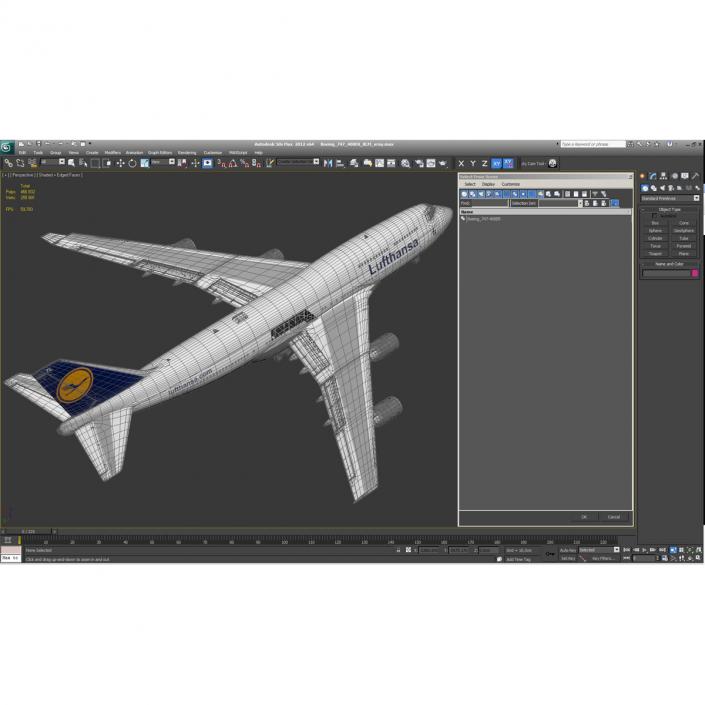 3D Boeing 747-400ER Lufthansa