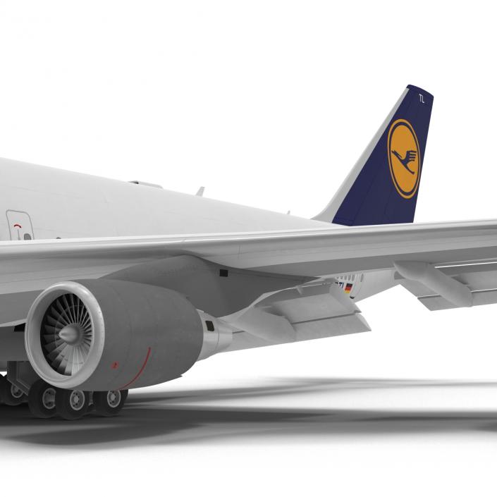 3D Boeing 747-400ER Lufthansa Rigged model