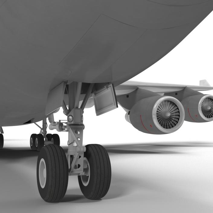 3D Boeing 747-400ER Lufthansa Rigged model