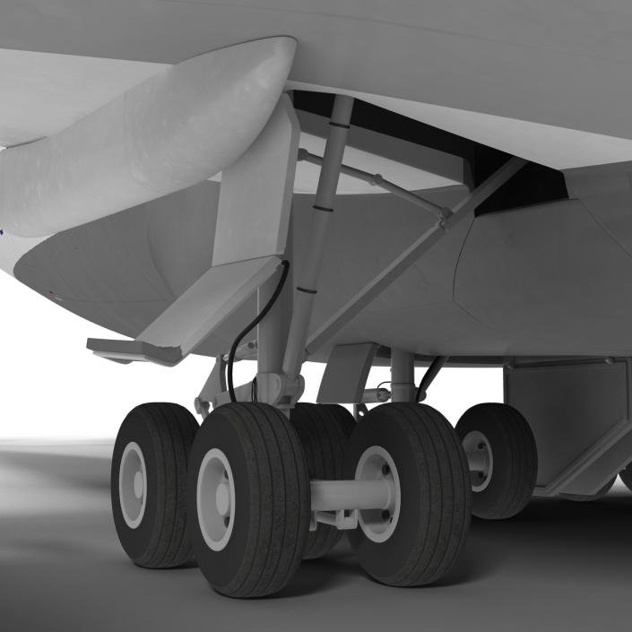 3D Boeing 747-400ER Lufthansa Rigged model