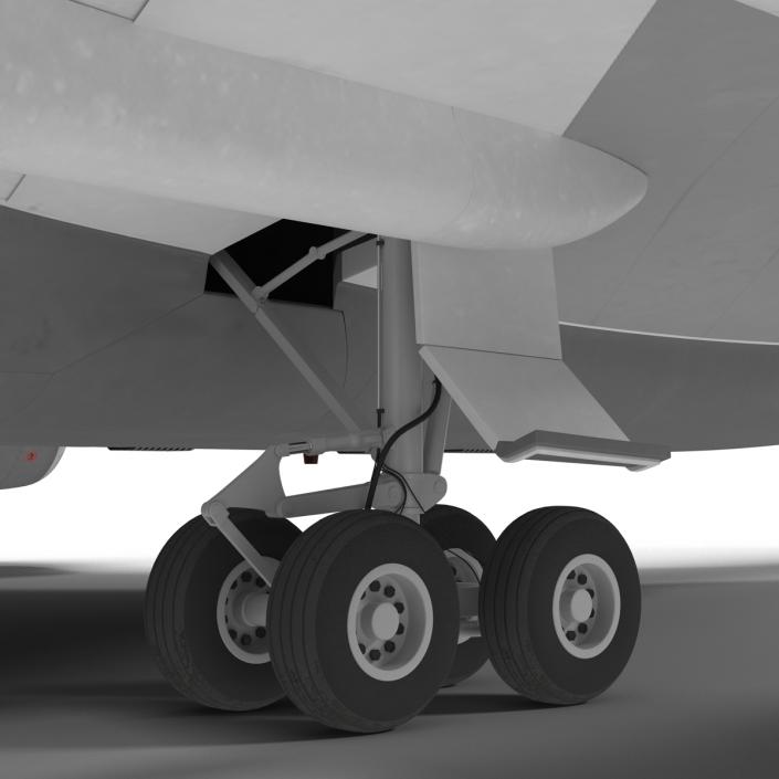 3D Boeing 747-400ER Lufthansa Rigged model