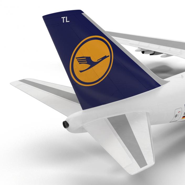 3D Boeing 747-400ER Lufthansa Rigged model