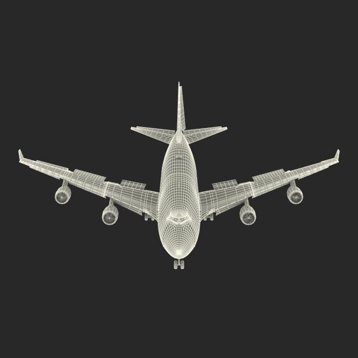 3D Boeing 747-400ER Lufthansa Rigged model