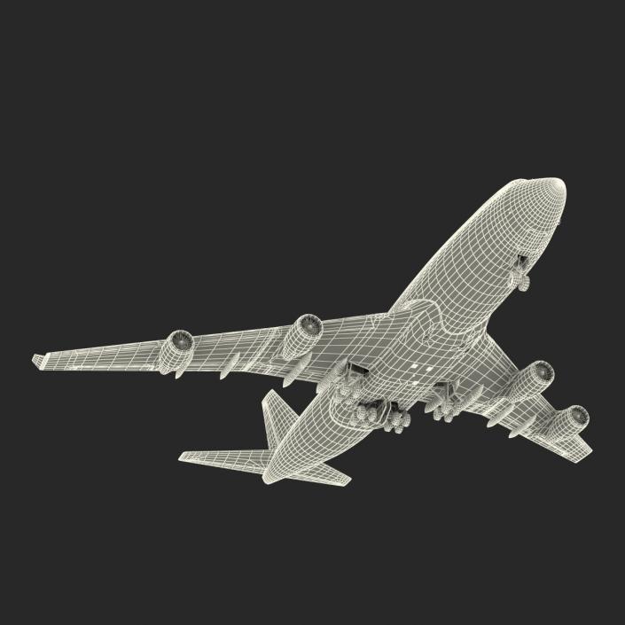 3D Boeing 747-400ER Lufthansa Rigged model