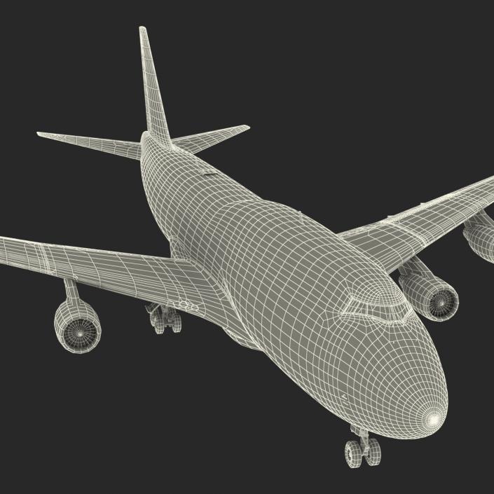 3D Boeing 747-400ER Lufthansa Rigged model