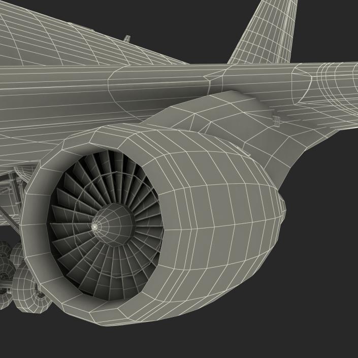 3D Boeing 747-400ER Lufthansa Rigged model