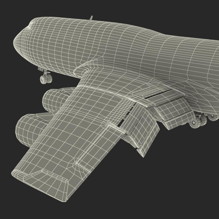 3D Boeing 747-400ER Lufthansa Rigged model