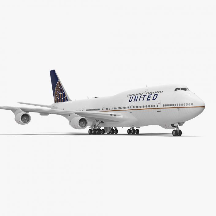 3D Boeing 747-400ER United model