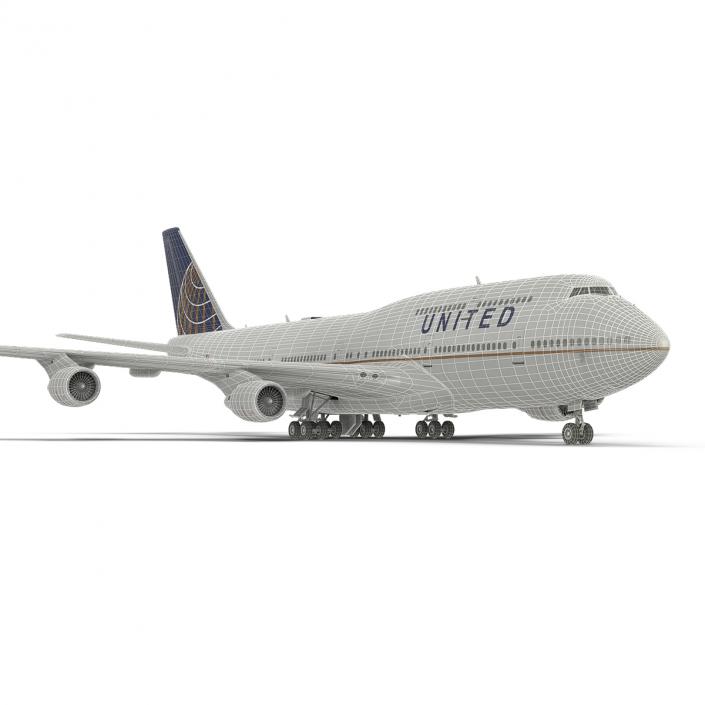 3D Boeing 747-400ER United model